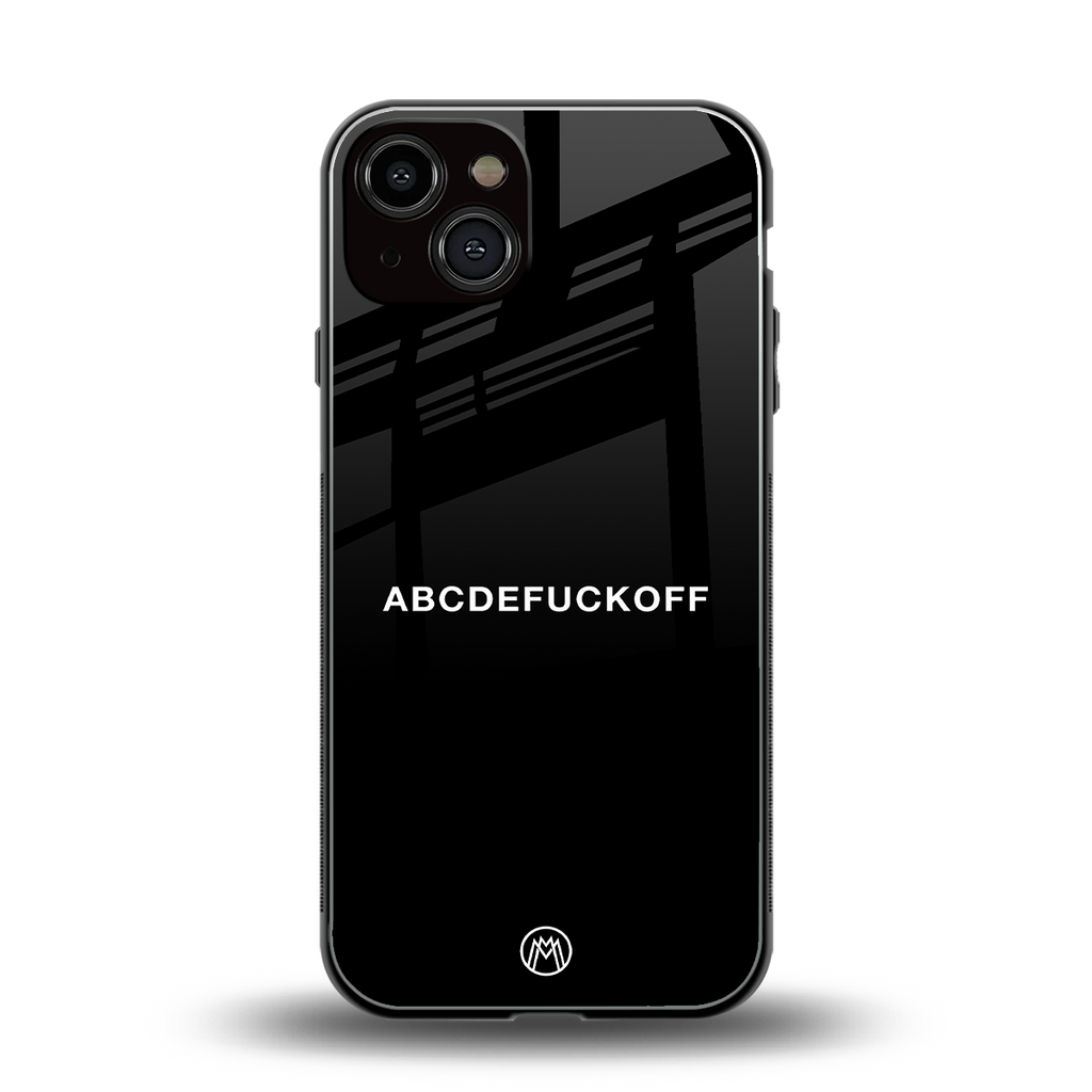 abcdefuckoff back phone cover | glass case for iphone 13