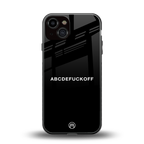 abcdefuckoff back phone cover | glass case for iphone 13