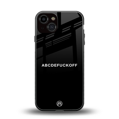 abcdefuckoff back phone cover | glass case for iphone 13