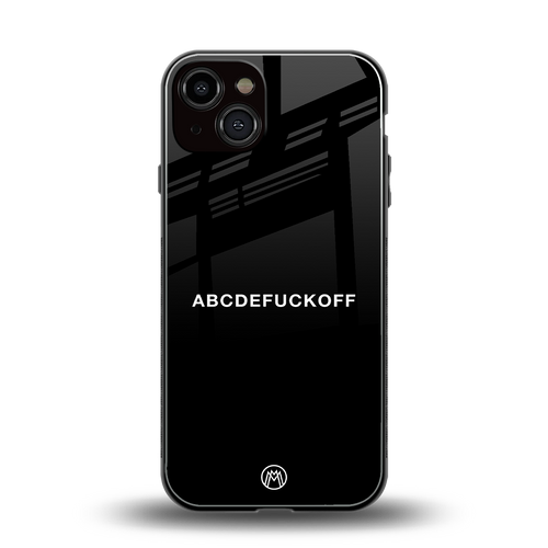 abcdefuckoff back phone cover | glass case for iphone 13