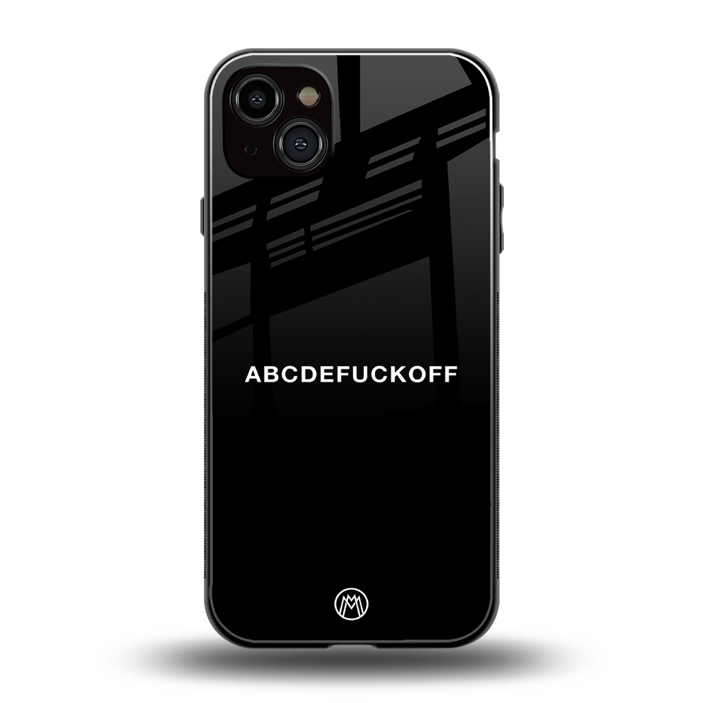 abcdefuckoff back phone cover | glass case for iphone 14 plus