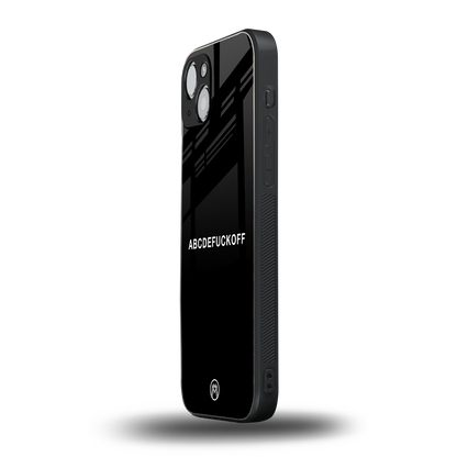 abcdefuckoff back phone cover | glass case for iphone 15 plus