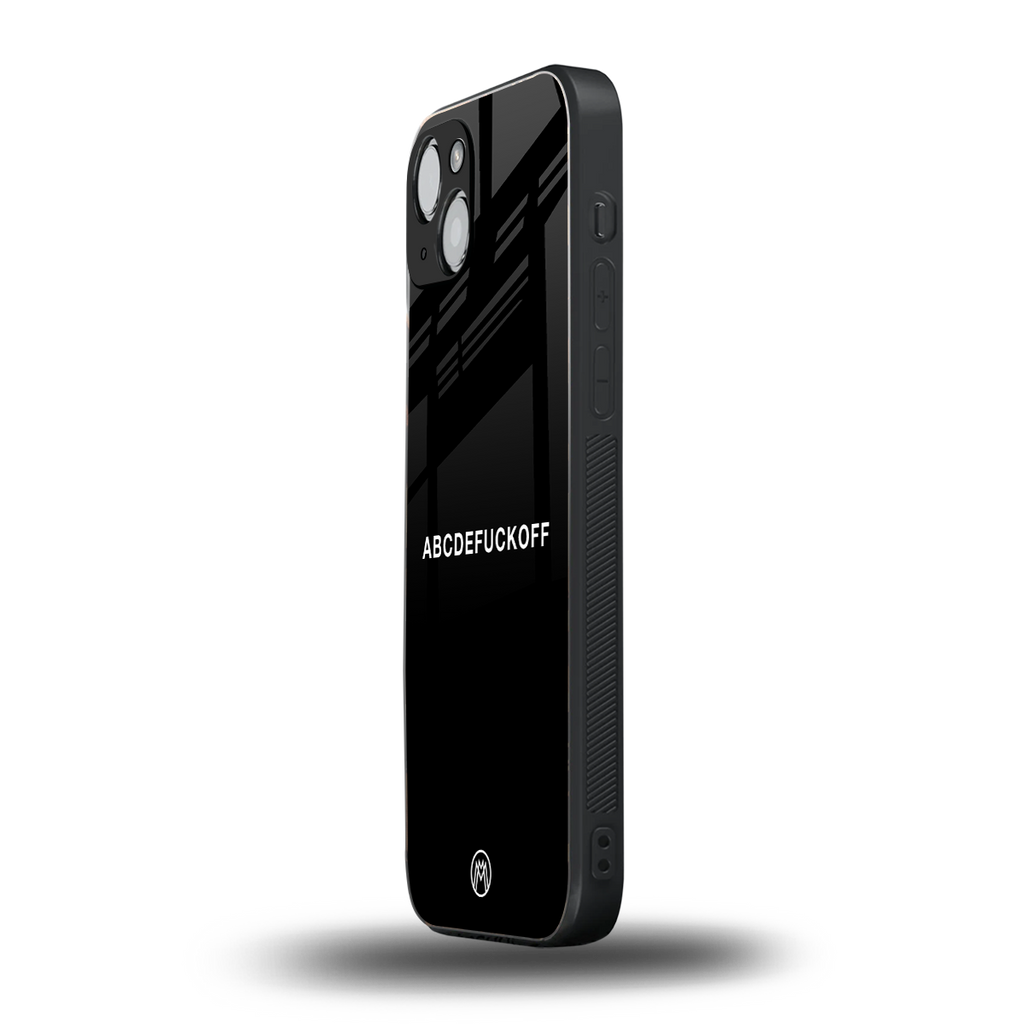 abcdefuckoff back phone cover | glass case for iphone 14 plus
