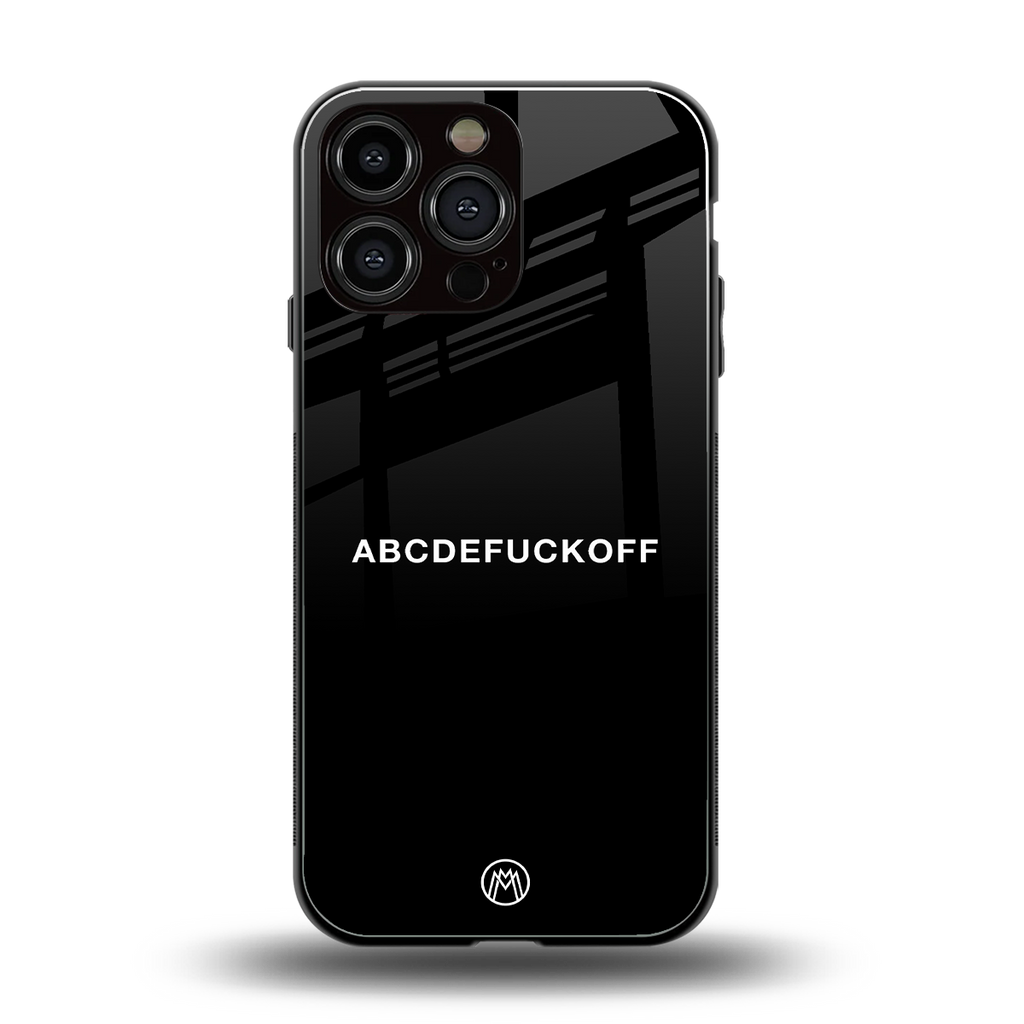 abcdefuckoff back phone cover | glass case for iphone 14 pro max