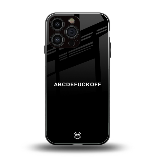 abcdefuckoff back phone cover | glass case for iphone 14 pro max