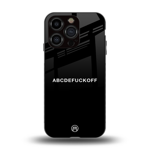 abcdefuckoff back phone cover | glass case for iphone 14 pro