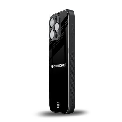 abcdefuckoff back phone cover | glass case for iphone 14 pro