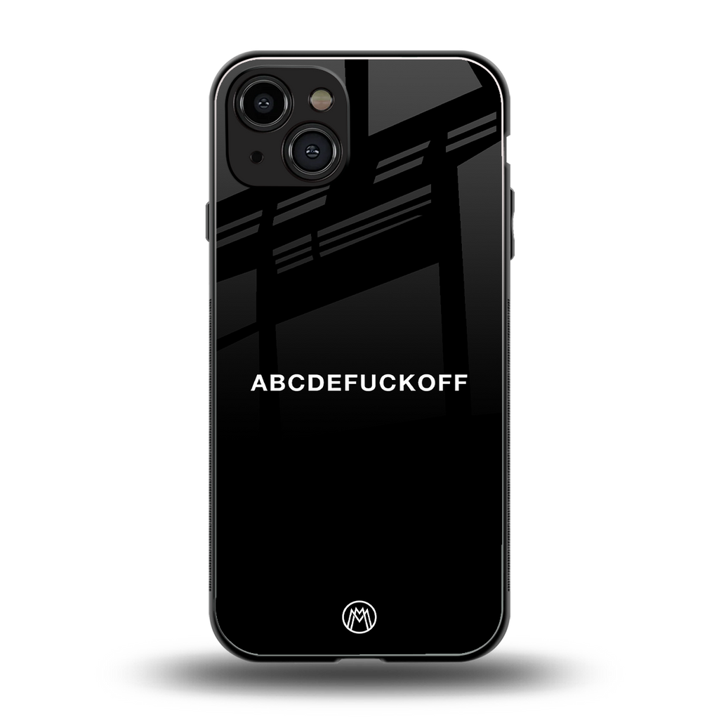 abcdefuckoff back phone cover | glass case for iphone 14