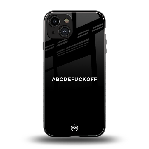abcdefuckoff back phone cover | glass case for iphone 14