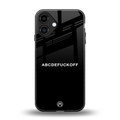 abcdefuckoff back phone cover | glass case for iphone 16 plus