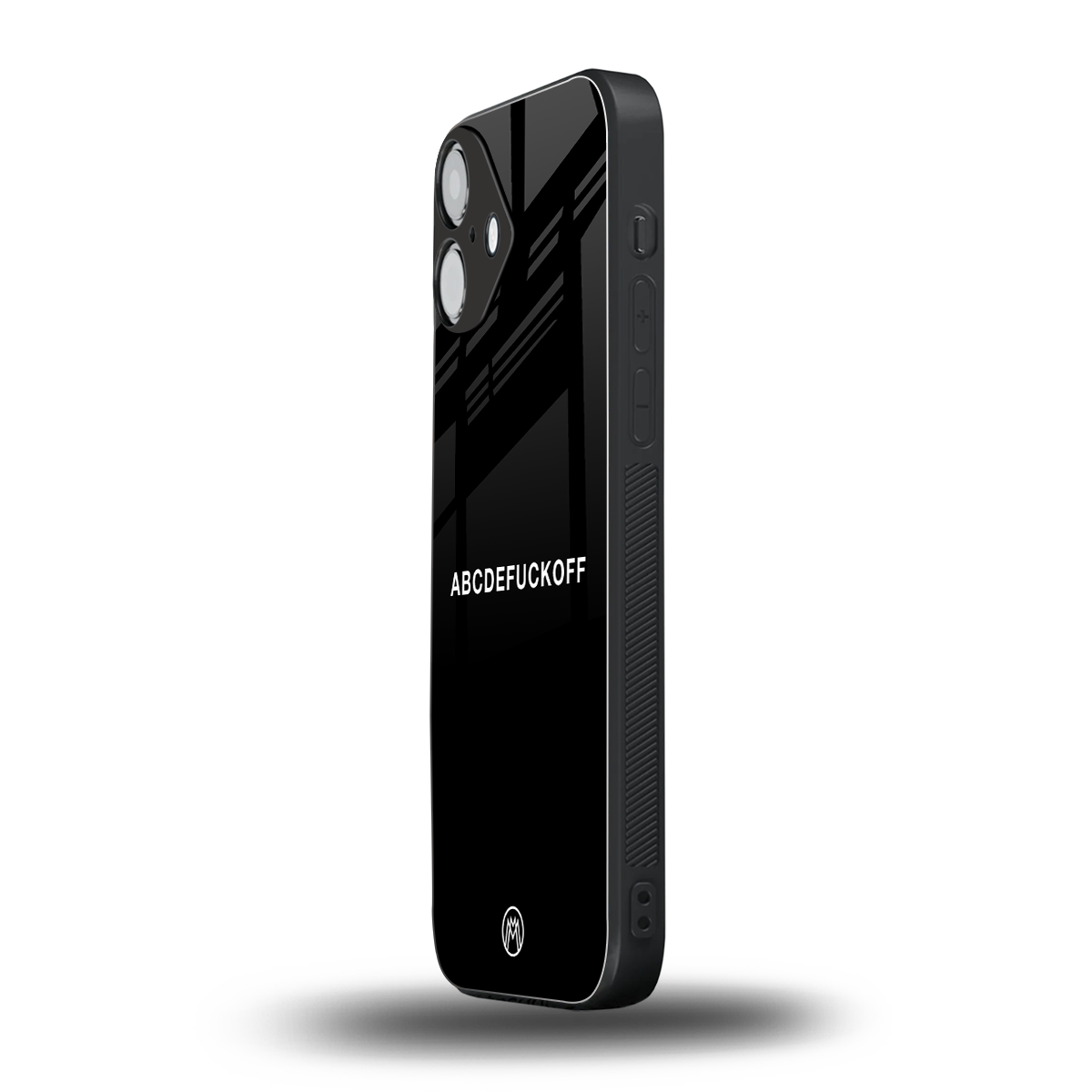 abcdefuckoff back phone cover | glass case for iphone 16 plus