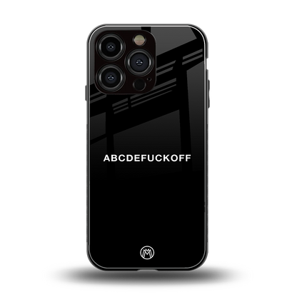 abcdefuckoff back phone cover | glass case for iphone 16 pro