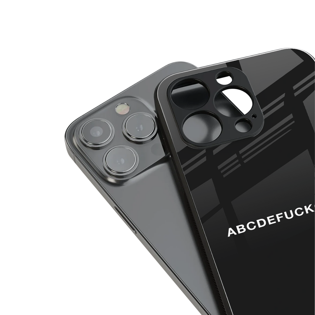abcdefuckoff back phone cover | glass case for iphone 14 plus