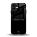 abcdefuckoff back phone cover | glass case for iphone 16