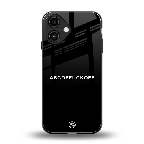 abcdefuckoff back phone cover | glass case for iphone 16