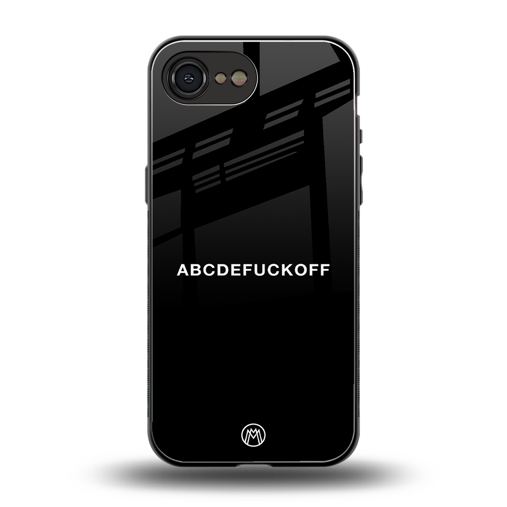 abcdefuckoff back phone cover | glass case for iphone 16e