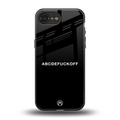 abcdefuckoff back phone cover | glass case for iphone 16e