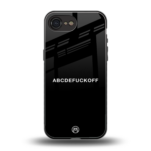 abcdefuckoff back phone cover | glass case for iphone 16e