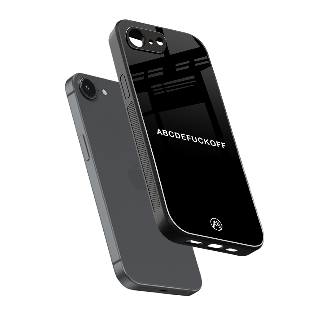 abcdefuckoff back phone cover | glass case for iphone 16e