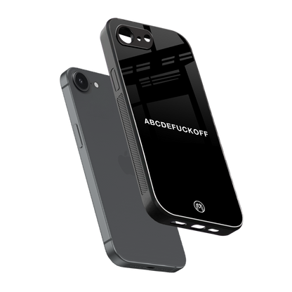 abcdefuckoff back phone cover | glass case for iphone 16e