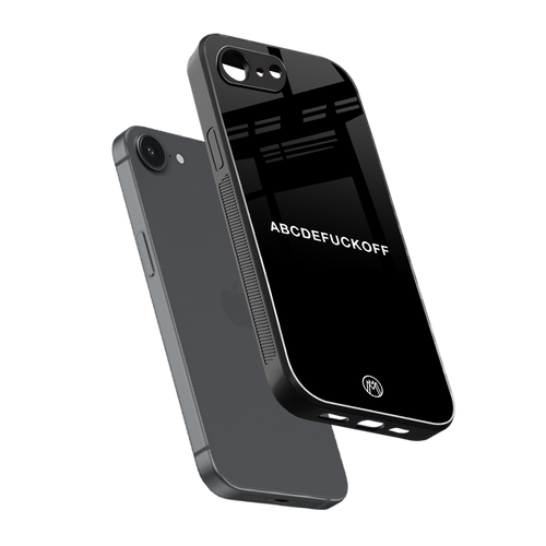abcdefuckoff back phone cover | glass case for iphone 16e
