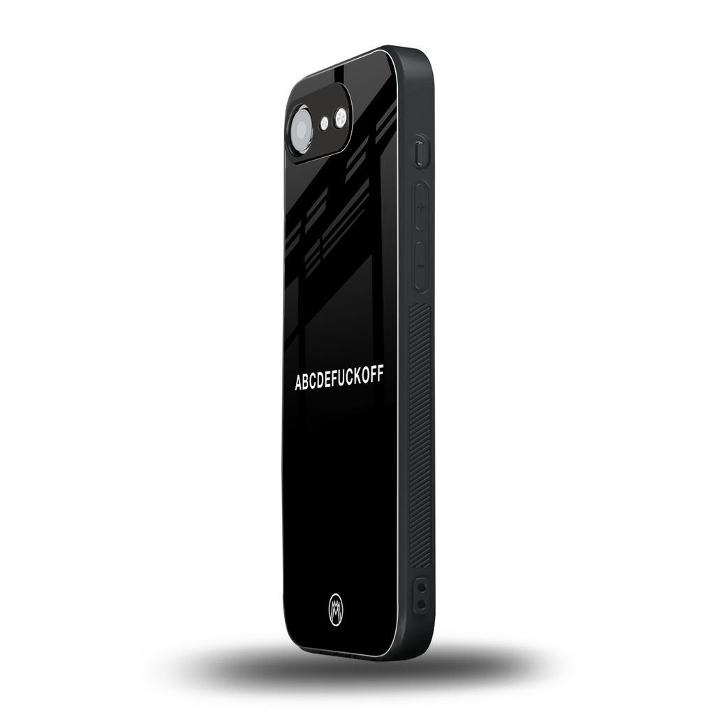 abcdefuckoff back phone cover | glass case for iphone 16e