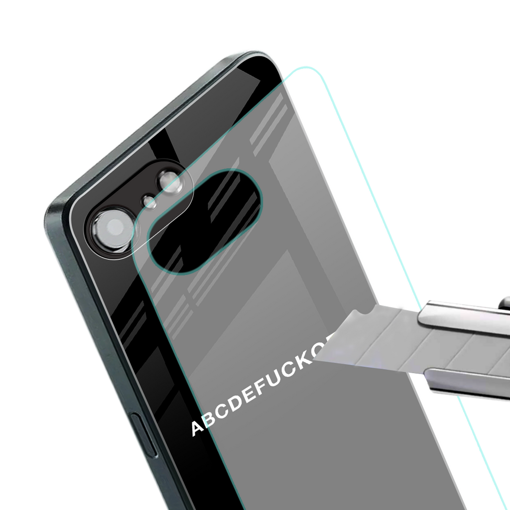 abcdefuckoff back phone cover | glass case for iphone 16e