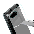 abcdefuckoff back phone cover | glass case for iphone 16e
