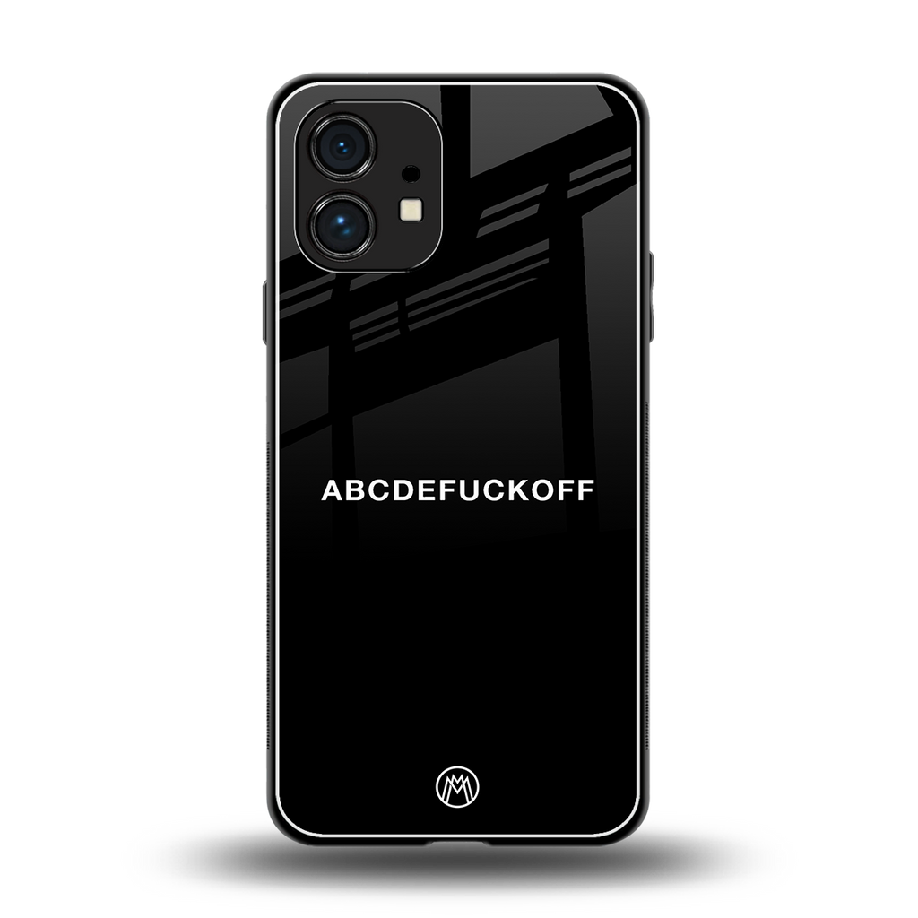 abcdefuckoff back phone cover | glass case for nothing phone 1