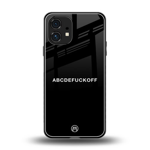 abcdefuckoff back phone cover | glass case for nothing phone 1