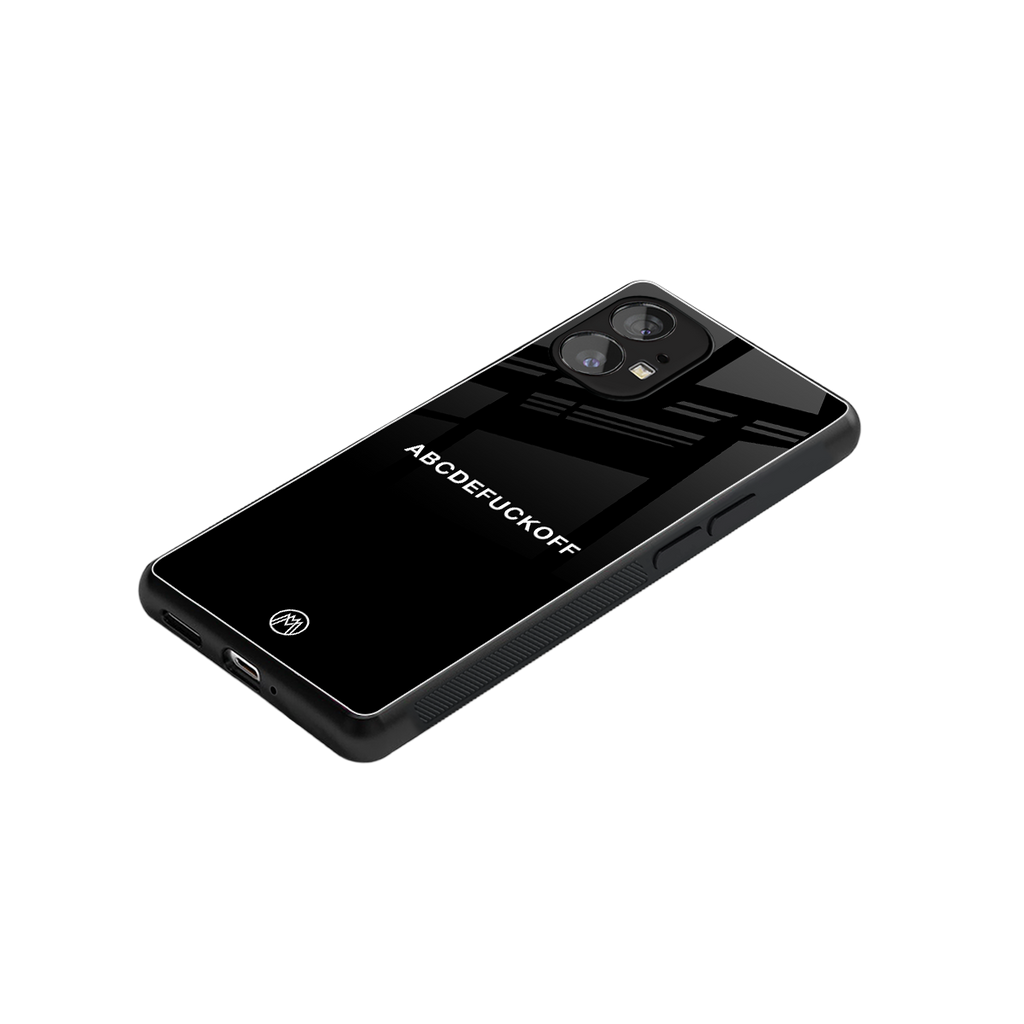 abcdefuckoff back phone cover | glass case for nothing phone 1