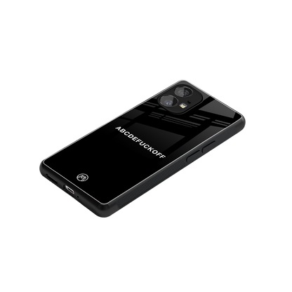 abcdefuckoff back phone cover | glass case for nothing phone 1