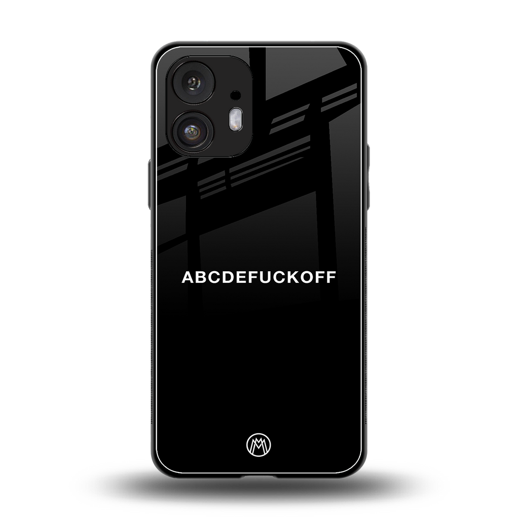 abcdefuckoff back phone cover | glass case for nothing phone 2
