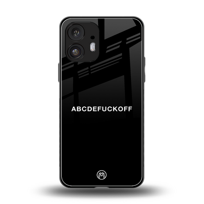 abcdefuckoff back phone cover | glass case for nothing phone 2