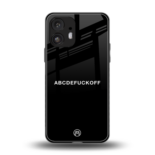 abcdefuckoff back phone cover | glass case for nothing phone 2