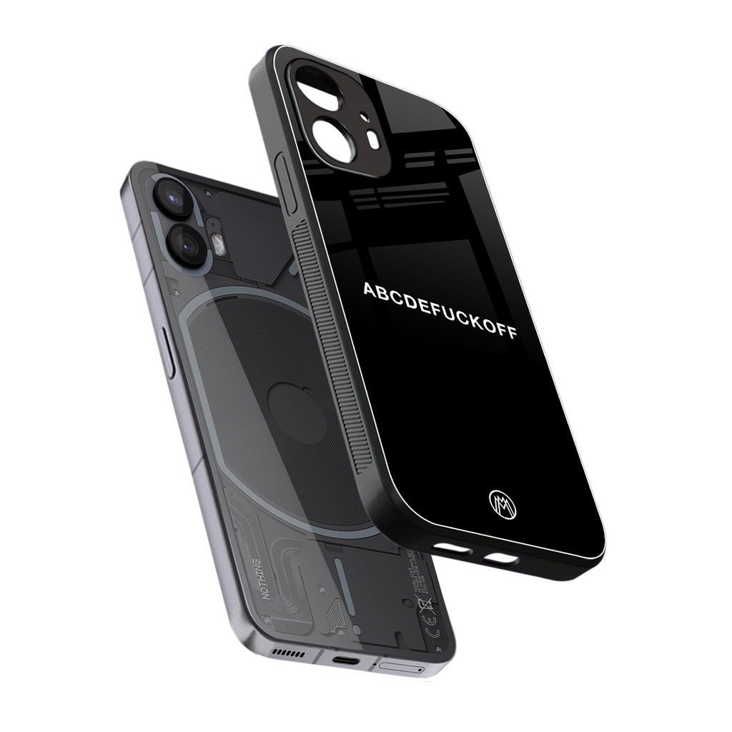 abcdefuckoff back phone cover | glass case for nothing phone 2