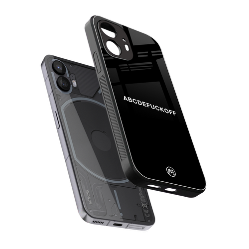 abcdefuckoff back phone cover | glass case for nothing phone 2