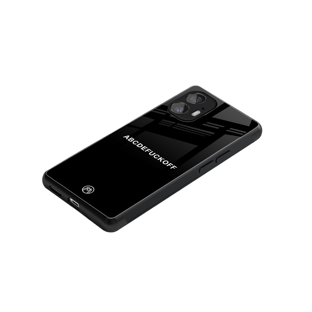 abcdefuckoff back phone cover | glass case for nothing phone 2