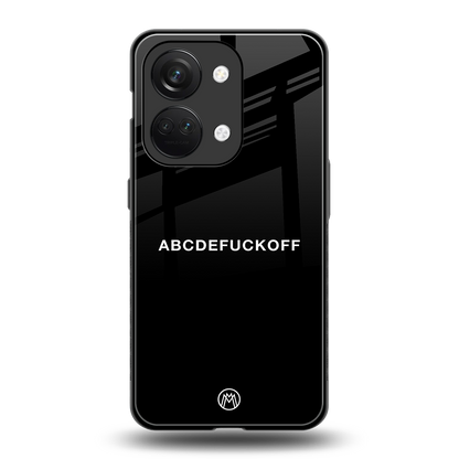 abcdefuckoff back phone cover | glass case for oneplus nord 3