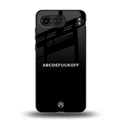 abcdefuckoff back phone cover | glass case for oneplus nord 4