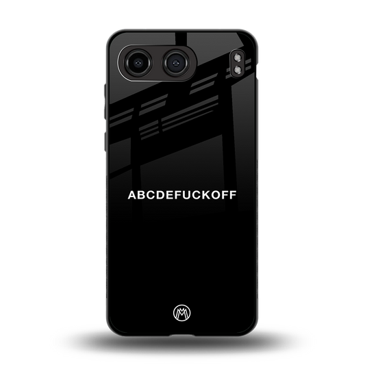 abcdefuckoff back phone cover | glass case for oneplus nord 4