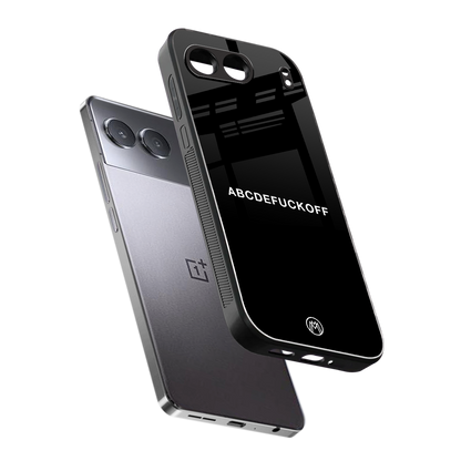 abcdefuckoff back phone cover | glass case for oneplus nord 4