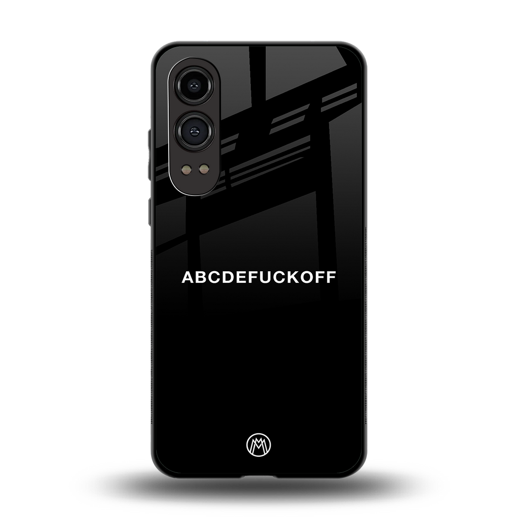 abcdefuckoff back phone cover | glass case for oneplus nord ce 4 lite