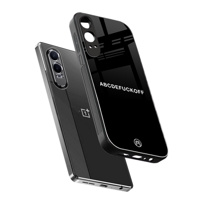 abcdefuckoff back phone cover | glass case for oneplus nord ce 4 lite