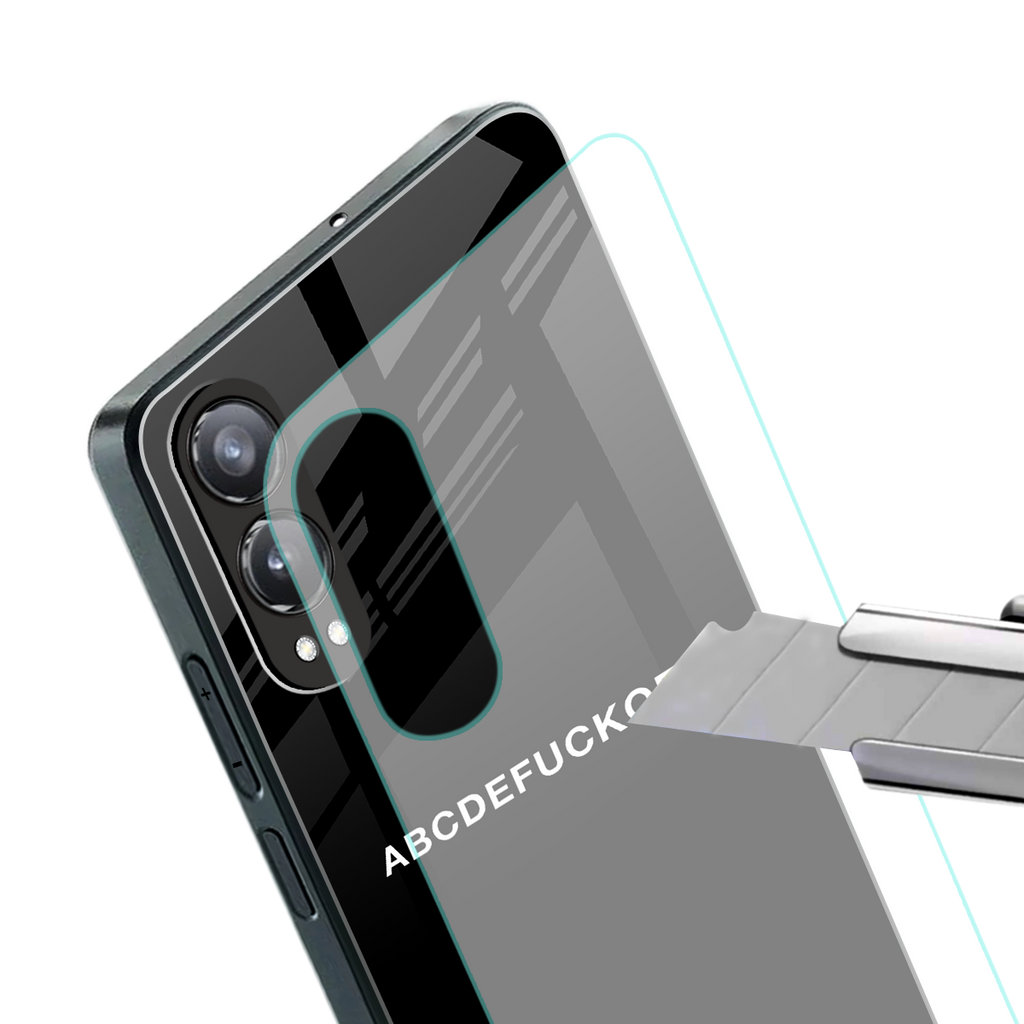 abcdefuckoff back phone cover | glass case for oneplus nord ce 4 lite