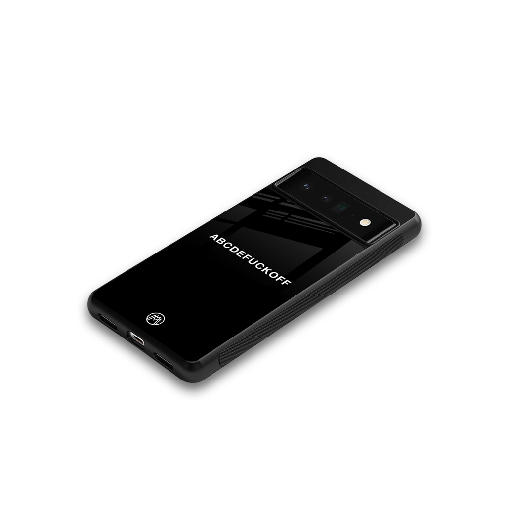 abcdefuckoff back phone cover | glass case for google pixel 6 pro