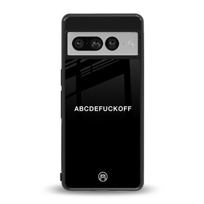 abcdefuckoff back phone cover | glass case for google pixel 7 pro