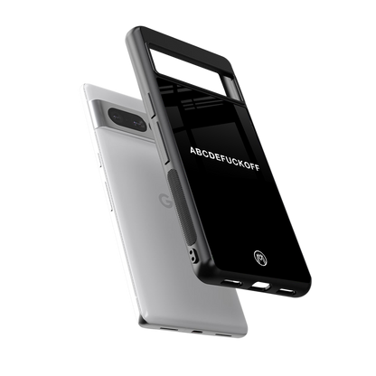 abcdefuckoff back phone cover | glass case for google pixel 7 pro