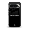 abcdefuckoff back phone cover | glass case for google pixel 9 pro xl