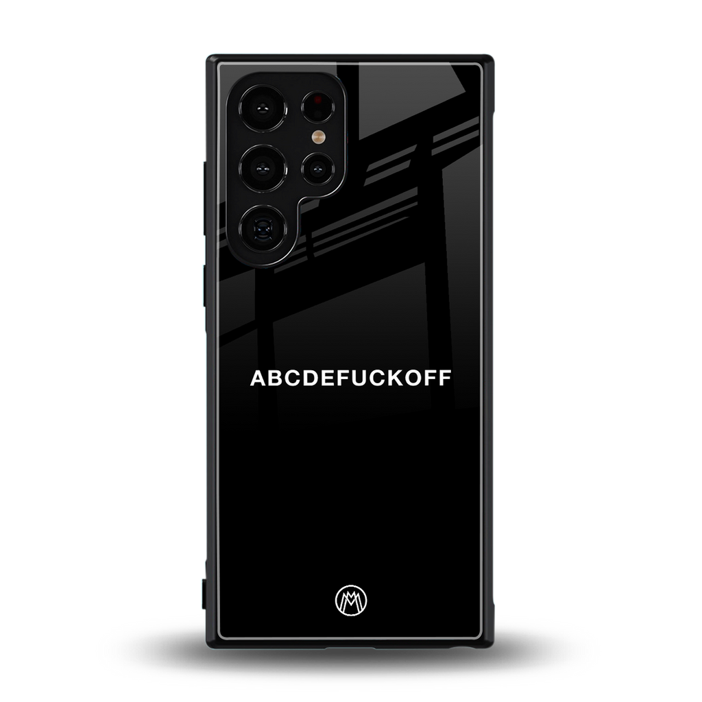 abcdefuckoff back phone cover | glass case for samsung galaxy s24 ultra